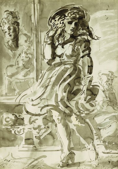 Uma saia soprada pelo vento: Um desenho de dupla face de Reginald Marsh