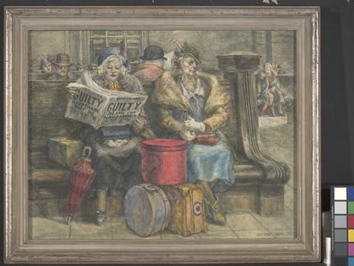 Hauptmann Must Die (têmpera de ovo sobre masonite) de Reginald Marsh