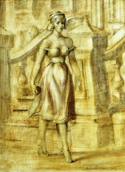 Senhora a passear: Uma pintura dupla de Reginald Marsh