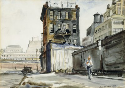 Estaleiros de comboios, Nova Iorque de Reginald Marsh