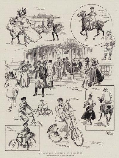 Uma manhã de fevereiro em Brighton (gravura) de Reginald Thomas Cleaver