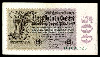 Papiermark da República de Weimar, era de hiperinflação pós-Primeira Guerra Mundial (1921-1924) de Reichsbankdirektorium Berlin