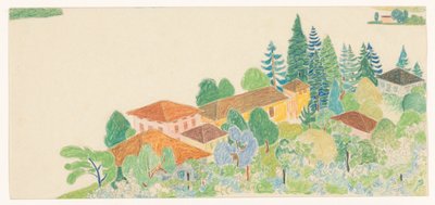 Casas italianas em paisagem montanhosa de Reijer Stolk