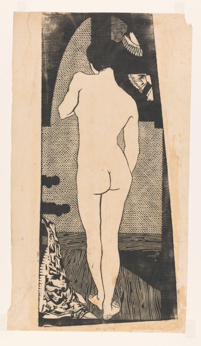 Mulher em pé, vista de costas de Reijer Stolk