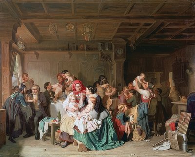 Sala de vacinação. 1857 de Reinhard Sebastian Zimmermann