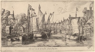 O Ferry para Utrecht (Het veer van der Uytersche schiet-schuyten) de Reinier Nooms, called Zeeman