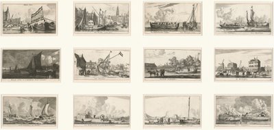 Vários Navios e Vistas de Amstelredam (Vários Navios e Vistas de Amsterdã): Parte III de Reinier Nooms, called Zeeman