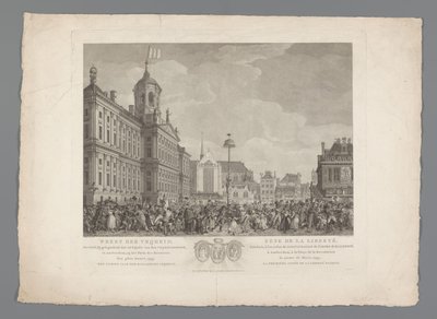 Festa da Liberdade na Praça Dam em Amsterdã, 4 de março de 1795 Festa da Liberdade, celebrada por ocasião da inauguração da Árvore da Liberdade, em Amsterdã, na Praça da Revolução, em 4 de março de 1795. O Primeiro Ano da Liberdade Batava / Fête de la L de Reinier Vinkeles (I)