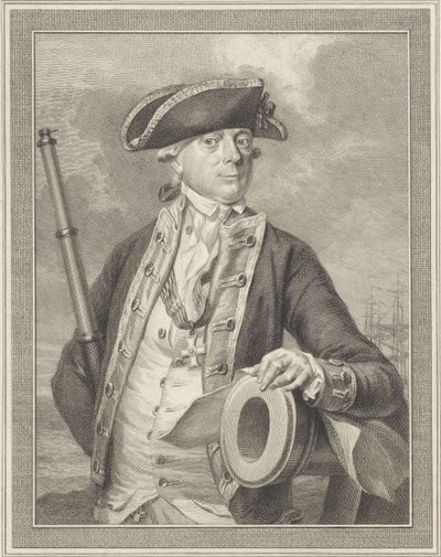 Almirante Jan Hendrik van Kinsbergen 1735-1819, Conde de Dogger Bank, 1781 de Reinier Vinkeles