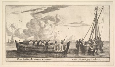 Um isqueiro de Amsterdã e um Wieringer, do século XVII. de Reinier Zeeman