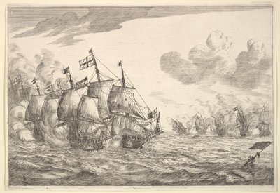 Batalha naval, século XVII. de Reinier Zeeman