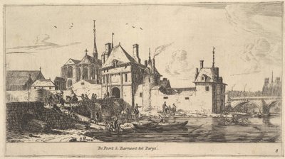 O portão de entrada de São Bernardo em Paris, século XVII. de Reinier Zeeman