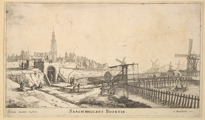 O portão de Zaagmolen, século XVII. de Reinier Zeeman
