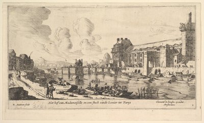 Vista do Louvre e das Tulherias, de Vistas de Paris e bairros, placa 1, século XVII. de Reinier Zeeman