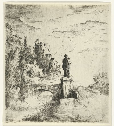Ponte com estátua de Reinierus Albertus Ludovicus baron van Isendoorn à Blois