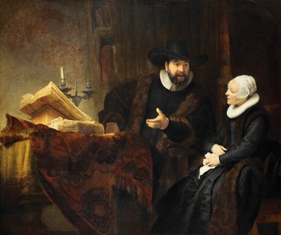 O pregador menonita Cornelis Claesz Anslo (1592-1646) e a sua mulher Aeltje Gerritsdr Schouten de Rembrandt