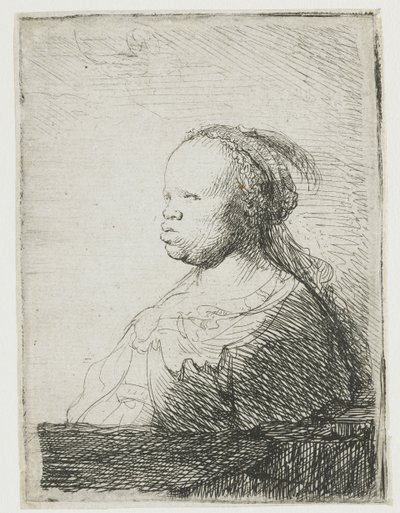 Mulher africana, 1628-32 de Rembrandt van Rijn