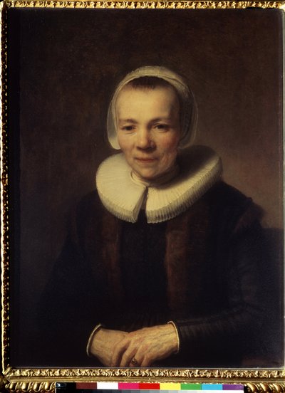 Portrait de Baartje Martens Doomer (Retrato de Baartje Martens-Doomer). Peinture de Harmenszoon van Rijn dit Rembrandt (1606-1669) de Rembrandt Harmensz. van Rijn