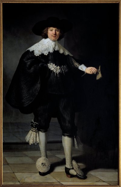 Retrato de Maertens Soolmans Pintura de Harmensz Van Rijn Rembrandt (1606-1669) 1634 Colecção privada - Retrato de Maertens Soolmans. Pintura de Harmensz Van Rijn Rembrandt (1606-1669) de Rembrandt van Rijn