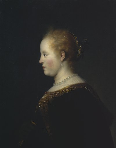 Retrato de uma jovem mulher, depois de 1632 de Rembrandt van Rijn