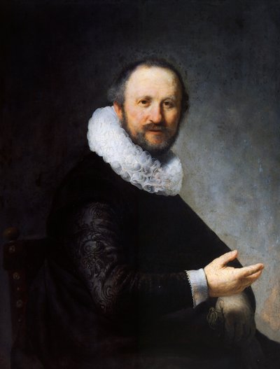 Retrato de um homem sentado de Rembrandt Harmensz. van Rijn