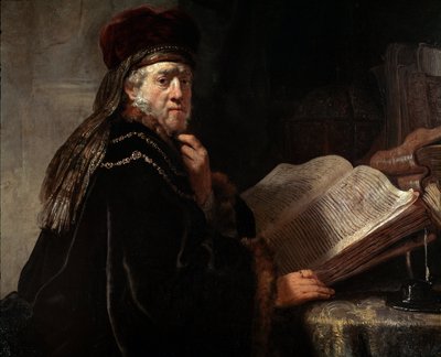 Retrato do sábio (O retrato de um rabino) (óleo sobre tela de Rembrandt van Rijn