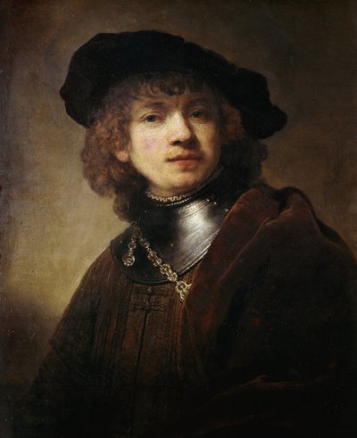 Autorretrato no Gorgerin Pintura de Harmenszoon Van Rijn Rembrandt de Rembrandt van Rijn