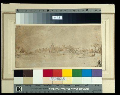 O Amstel perto de Kostverloren, c.1651-52 (caneta e tinta com lavagem em papel) de Rembrandt Harmensz. van Rijn