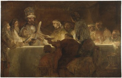 A Conspiração dos Batavos sob Cláudio Civil, c.1666 (óleo sobre tela) de Rembrandt van Rijn
