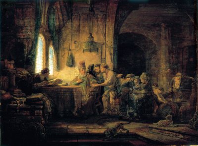A Parábola dos Trabalhadores na Vinha - 1637 de Rembrandt van Rijn