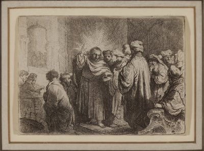 The Tribute Money, c.1635 (gravura) de Rembrandt van Rijn