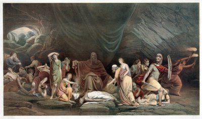 O Tribunal da Morte, pub. 1859 (cor litho) de Rembrandt Peale