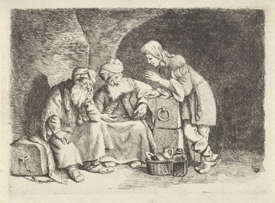 José explica os sonhos do padeiro e do copeiro de Rembrandt van Rijn (follower of)