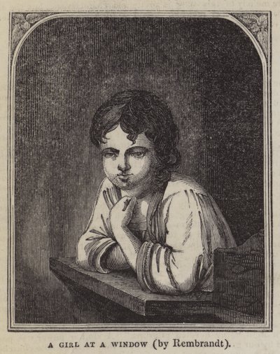 Uma garota em uma janela de Rembrandt van Rijn