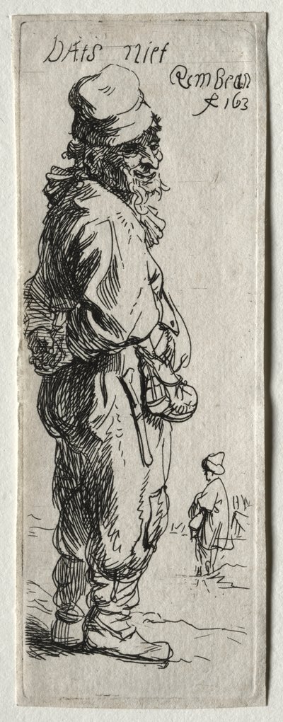 Um Camponês Respondendo: "isso não é nada" de Rembrandt van Rijn