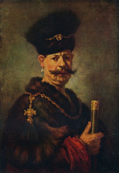 Um nobre polonês, 1637 de Rembrandt van Rijn