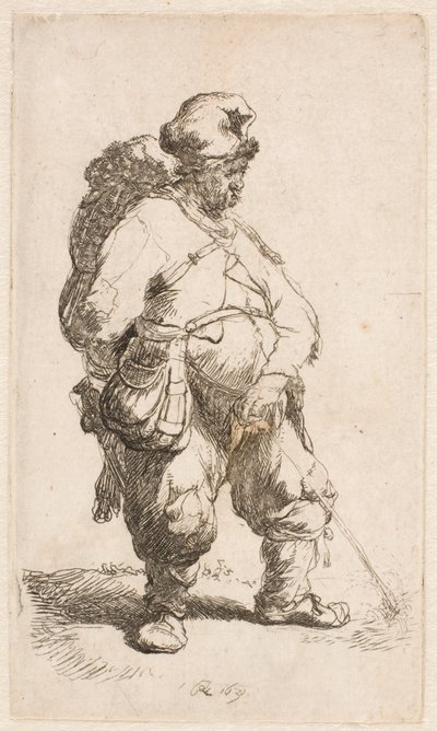 Um homem a urinar de Rembrandt van Rijn