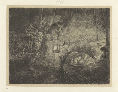 Aanbidding der herders: nachtstuk
Colecção de oitenta e cinco estampas originais (título da série) de Rembrandt van Rijn