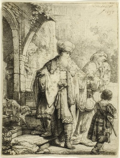 Abraão expulsando Agar e Ismael de Rembrandt van Rijn