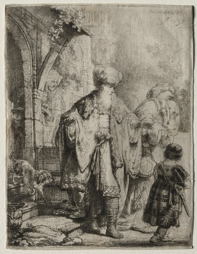 Abraão expulsando Agar e Ismael de Rembrandt van Rijn