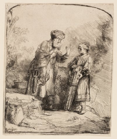 Abraão e Isaque de Rembrandt van Rijn