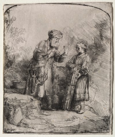 Abraão e Isaque de Rembrandt van Rijn