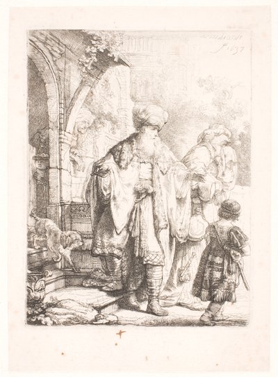 Abraão expulsando Agar e Ismael de Rembrandt van Rijn