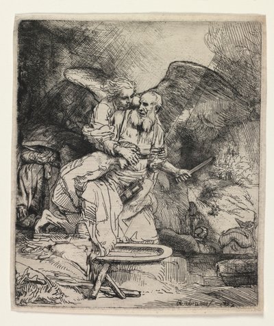 Sacrifício de Abrahams, 1655. de Rembrandt van Rijn