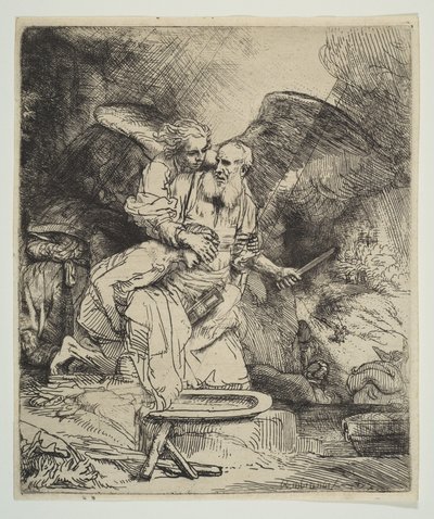 Sacrifício de Abrahams, 1655. de Rembrandt van Rijn