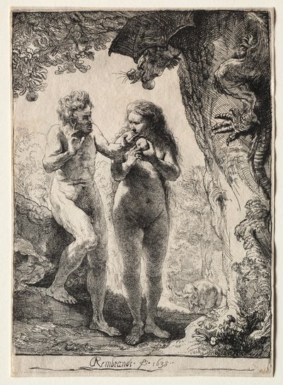 Adão e Eva, 1638. de Rembrandt van Rijn