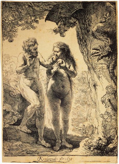 Adão e Eva, 1638. de Rembrandt van Rijn