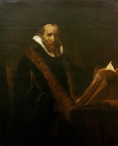 Retrato de Johannes Cornelisz. Sylvius  de Rembrandt van Rijn