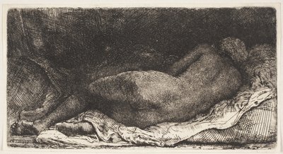 Garota negra africana deitada de Rembrandt van Rijn