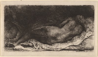 Mulher Negra deitada de Rembrandt van Rijn
